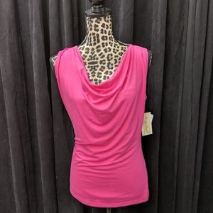 Pink Droop Neck / Cowl Neck Tank by Body Bark